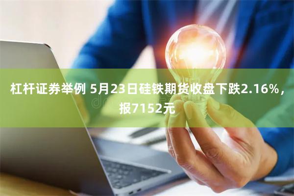 杠杆证券举例 5月23日硅铁期货收盘下跌2.16%，报7152元
