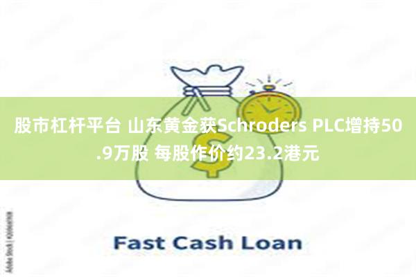 股市杠杆平台 山东黄金获Schroders PLC增持50.9万股 每股作价约23.2港元