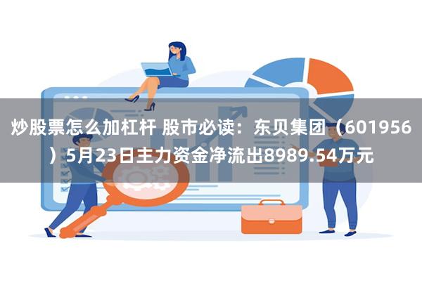 炒股票怎么加杠杆 股市必读：东贝集团（601956）5月23日主力资金净流出8989.54万元