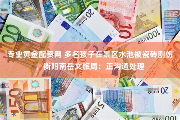 专业黄金配资网 多名孩子在景区水池被瓷砖割伤，衡阳南岳文旅局：正沟通处理