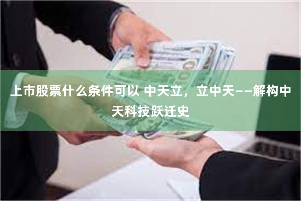 上市股票什么条件可以 中天立，立中天——解构中天科技跃迁史